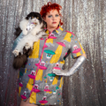Cats in Space Mini Dress in Asteroid Field