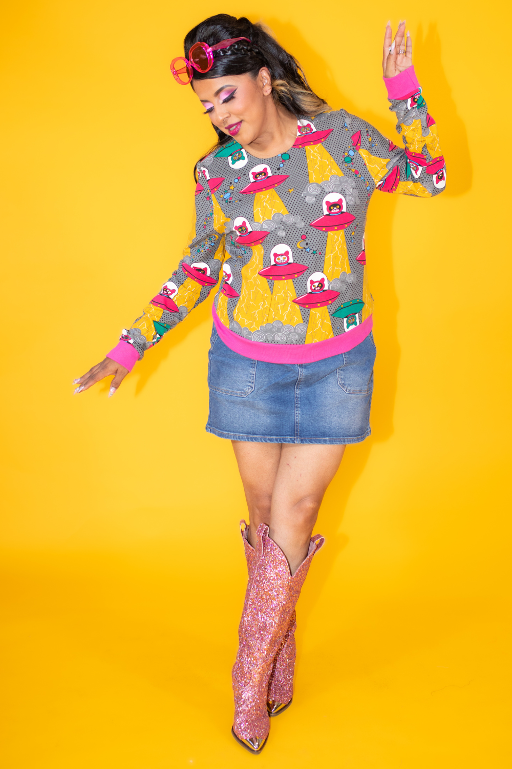 Cats in Space Pullover Sweatshirt