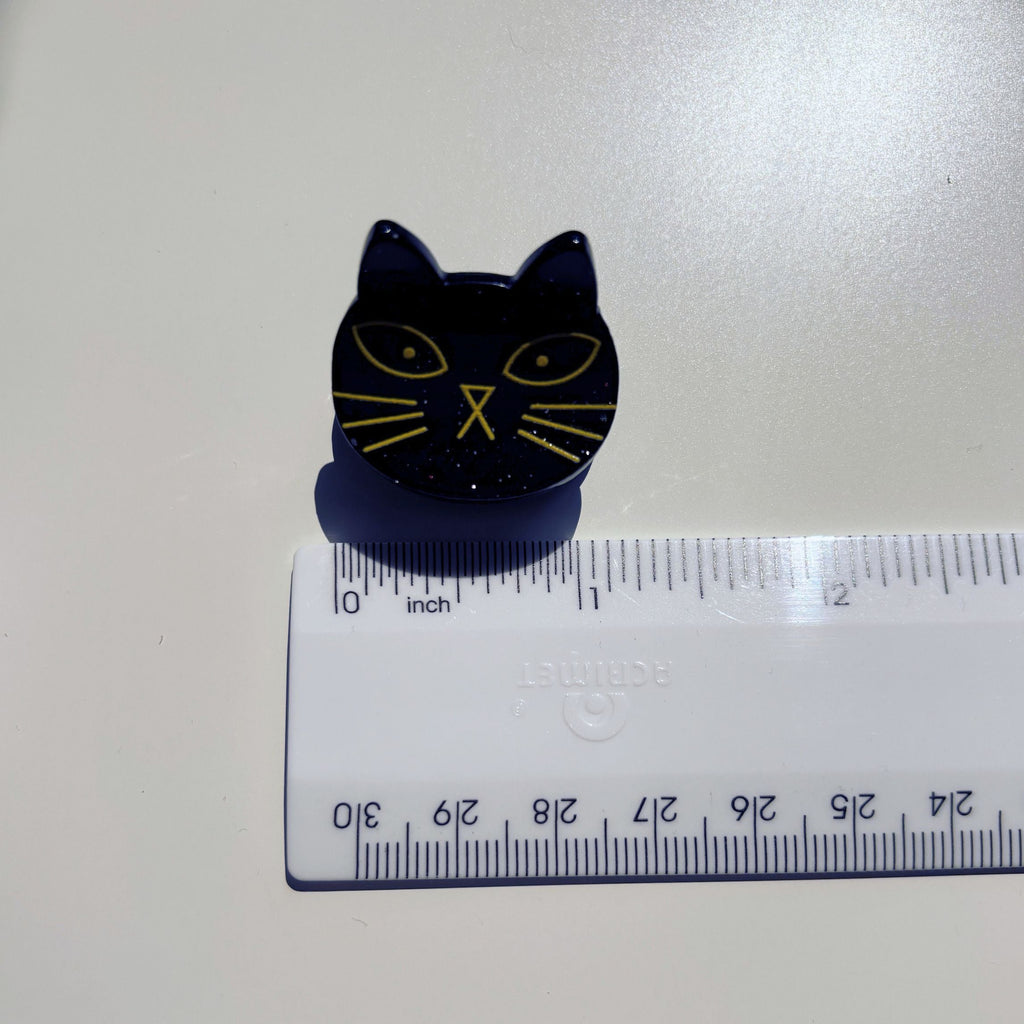 Set of 3 Velvet Claws Mini Black Cat Hair Claws | Hair Claw Clip in Giftable Pouch
