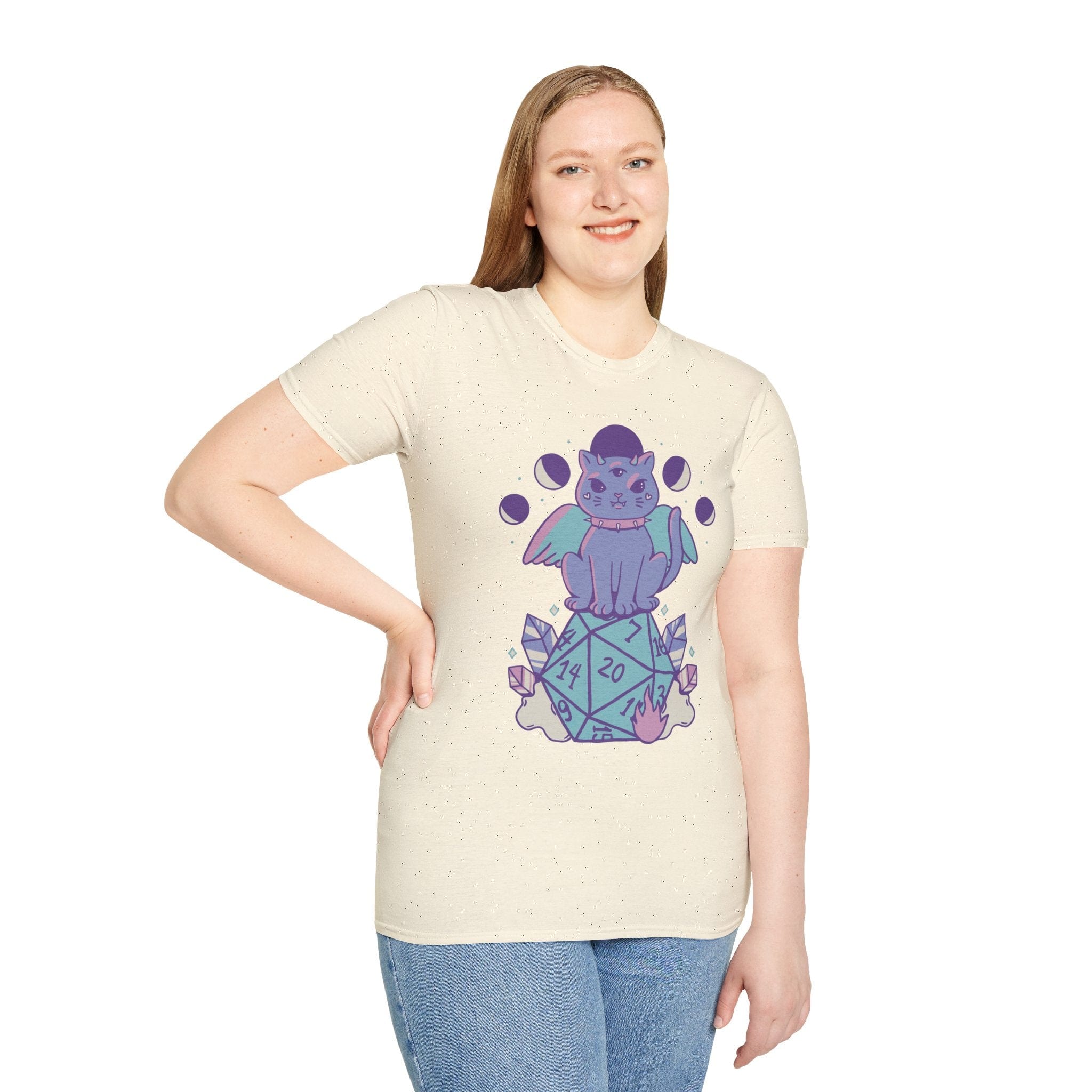 DnD Cute Cat D20 T-shirt