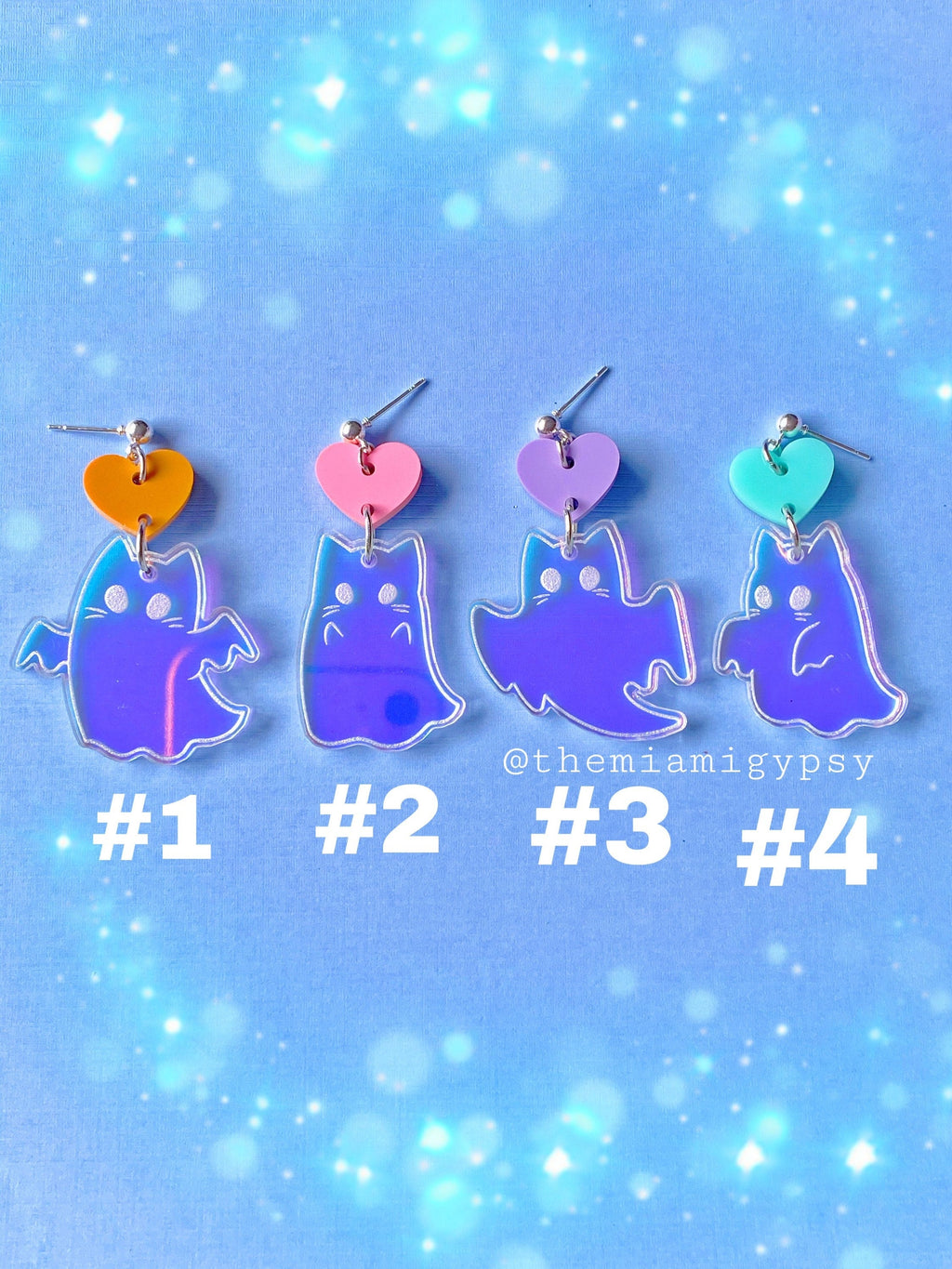 Ghost Kitty Earrings