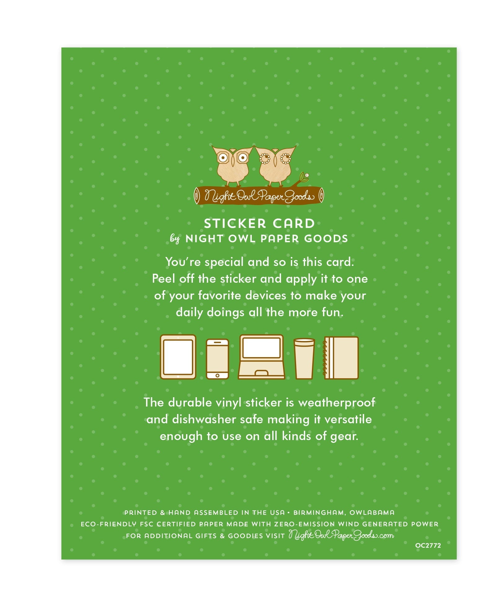 Clover Cat Sticker Saint Patrick's Day Card